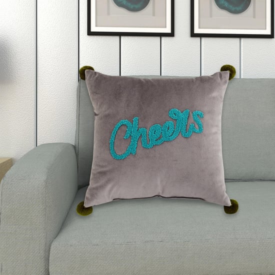 Lark Get The  Look Embroidered  Velvet Filled Cushion - 30 x 30 cm