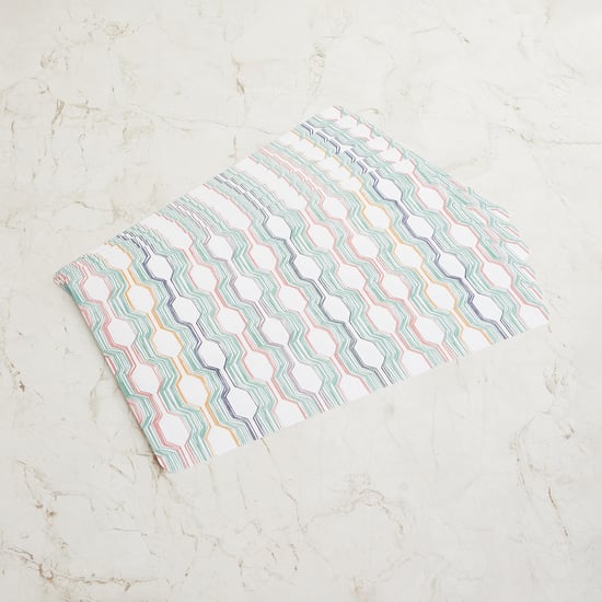 Mandarin Brio Printed Grey Placemat- Polypropylene- Set of 6- 43 x 28 cm