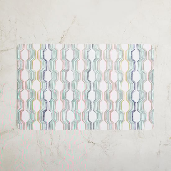 Mandarin Brio Printed Grey Placemat- Polypropylene- Set of 6- 43 x 28 cm