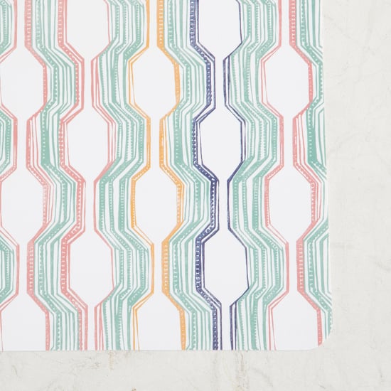 Mandarin Brio Printed Grey Placemat- Polypropylene- Set of 6- 43 x 28 cm