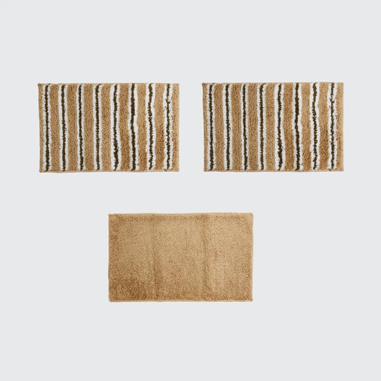 Harbour Striped Microfibre Bathmat - Set of 3 - 30 x 50 cm