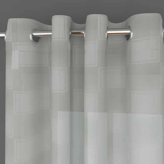 Corsica Burnout Set of 2 Hidden Loop Sheer Door Curtains