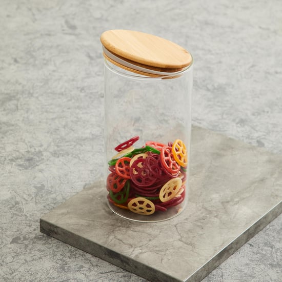 Palestine Borosilicate Jar with Bamboo Lid - 1.1L