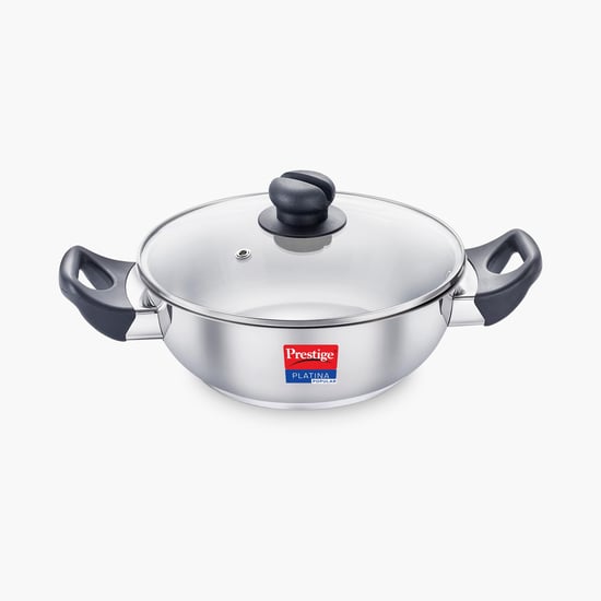 PRESTIGE Platina Pop Cookware Kadai with Lid - 1.5 L
