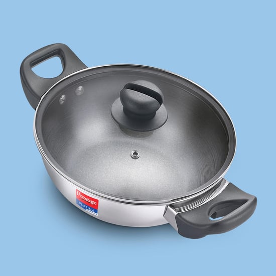 PRESTIGE Platina Pop Cookware Kadai with Lid - 1.4 L