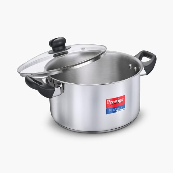 PRESTIGE Platina Pop Cookware Casserole with Lid- 3.4 L