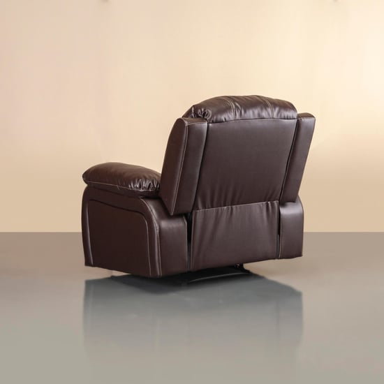 Madrid Nxt Dark Brown Faux Leather One Seater Recliner - 97cm