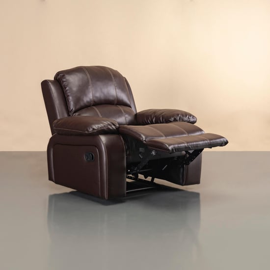 Madrid Nxt Dark Brown Faux Leather One Seater Recliner - 97cm