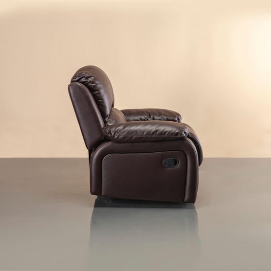 Madrid Nxt Dark Brown Faux Leather One Seater Recliner - 97cm