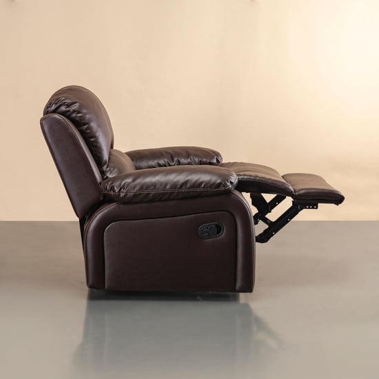 Madrid Nxt Dark Brown Faux Leather One Seater Recliner - 97cm