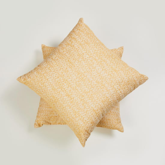 Ebony Slub Yarn-Dyed Textured Filled Cushion - Set of 2 - 45 x 45 cm