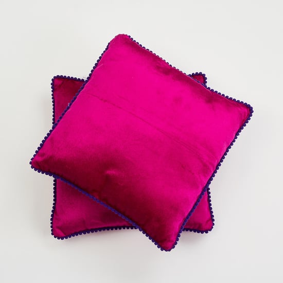 Corsica Pom-Pom Bordered Filled Cushion - 30 x 30 cm