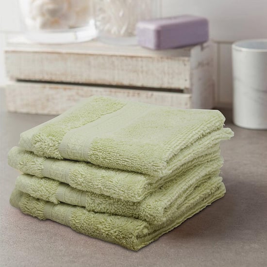 SPACES Organic Cotton Face Towel - Set of 4- 30 x 30 cm