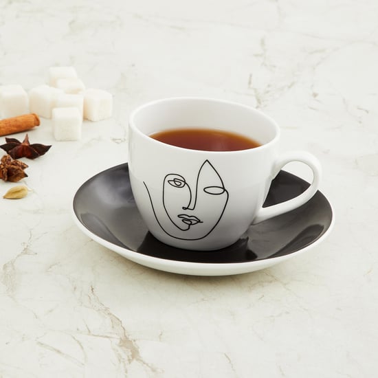 GTL Faces Printed Cup and Saucer Set