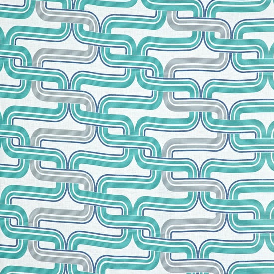 Lavish Teal Printed Sheer Door Curtain - 110 x 270 cm