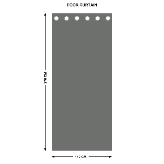 Lavish Teal Printed Sheer Door Curtain - 110 x 270 cm