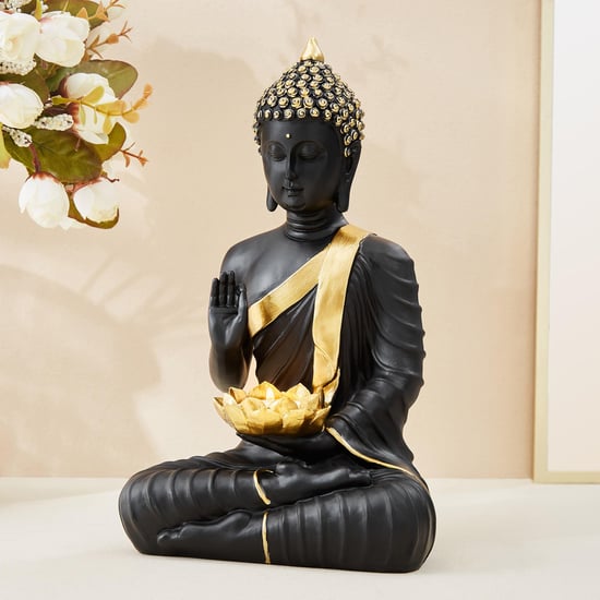 Brighton Polyresin Buddha Figurine with T-Light Holder