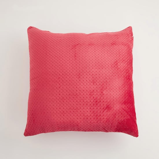 Colour Connect Red Textured Pin Sonic Euro Sham - 65x65cm