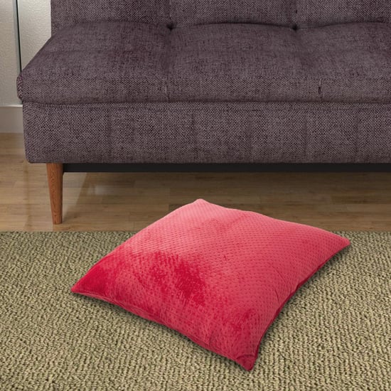 Colour Connect Red Textured Pin Sonic Euro Sham - 65x65cm