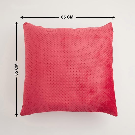 Colour Connect Red Textured Pin Sonic Euro Sham - 65x65cm