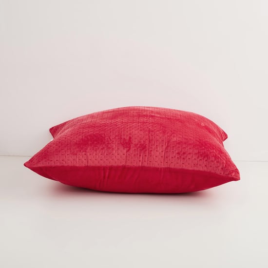Colour Connect Red Textured Pin Sonic Euro Sham - 65x65cm