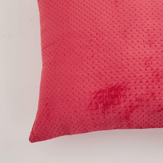 Colour Connect Red Textured Pin Sonic Euro Sham - 65x65cm