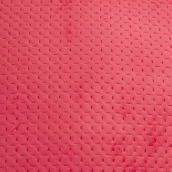 Colour Connect Red Textured Pin Sonic Euro Sham - 65x65cm