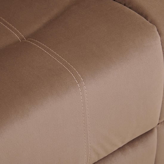 Helios Cairo Fabric 3-Seater Recliner - Brown