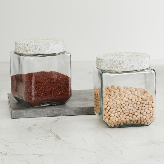 Corsica Essentials Set of 2 Glass Jars - 1.2L