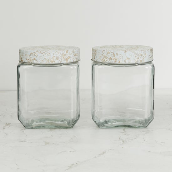 Corsica Essentials Set of 2 Glass Jars - 1.2L
