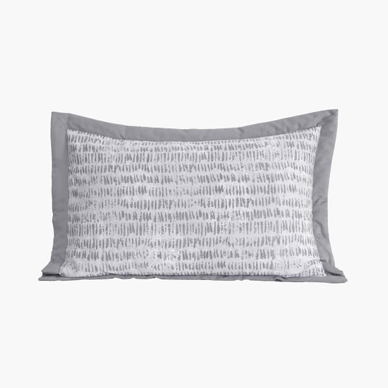 MASPAR Traversed Line 100GSM,Cotton Grey Pillow Sham Set Of 2 Pc - 50 cm x 75 cm