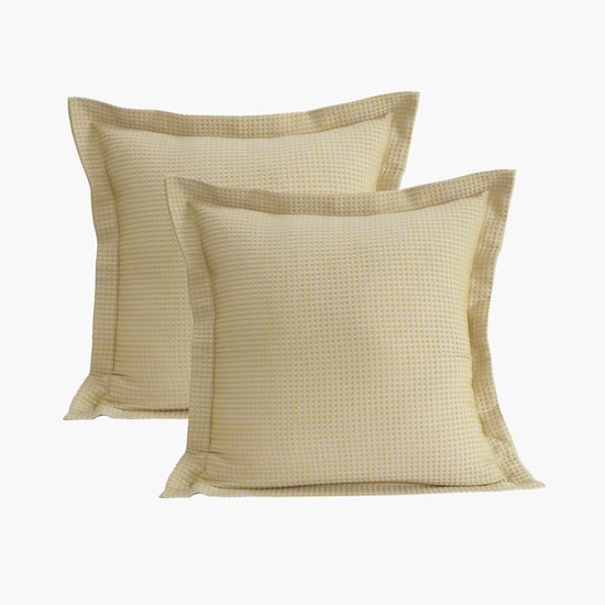MASPAR Euro Botanical Heritage Textured Pillow Cover - Set of 2 - 60 x 60 cm