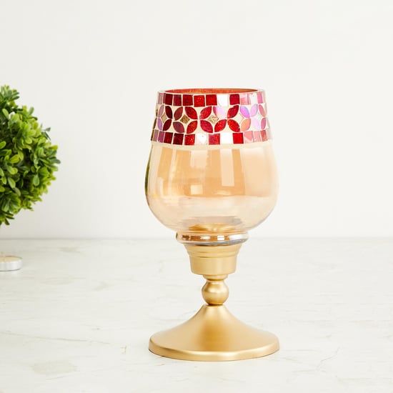 Ajmerkaydens Textured Hurricane Candle Holder- 23 cm x 12 cm