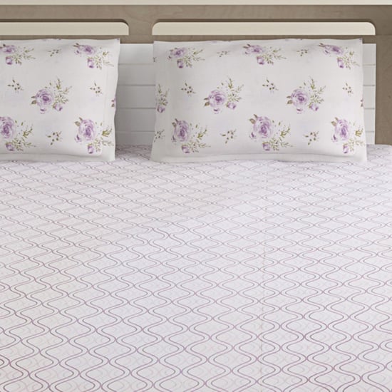 SWAYAM Pastel Vogue  3-Pc. Double Bedsheet Set - 228 x 274 cm