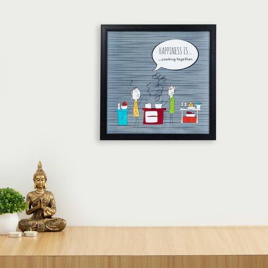 Happiness Is Cooking Together Picture Frame - 35 x 35 cm