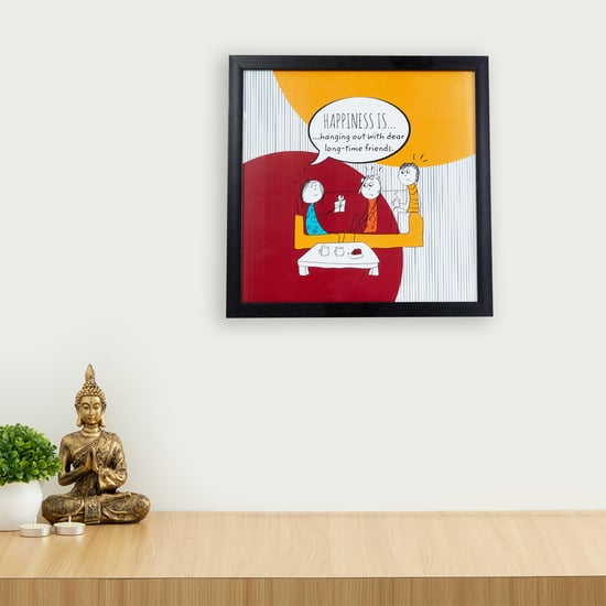 Happiness Is Hanging Out With Friends Picture Frame - 35 x 35 cm