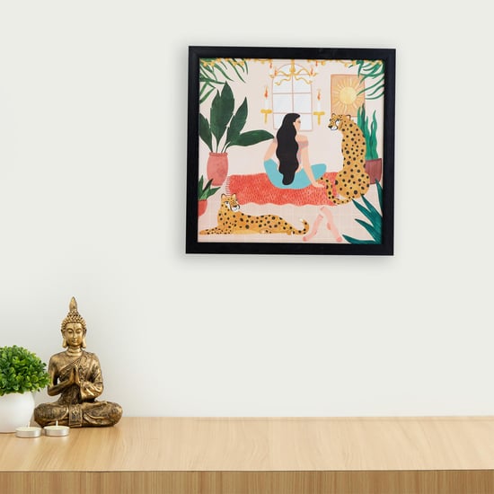 Wemp Lady with Tiger Picture Frame - 35 x 35 cm