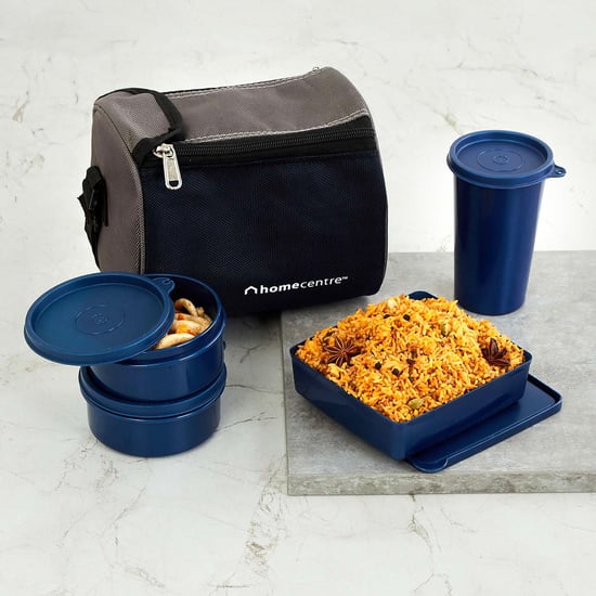 Corsica Solid 4-Pc. Lunch Box with Carry Bag