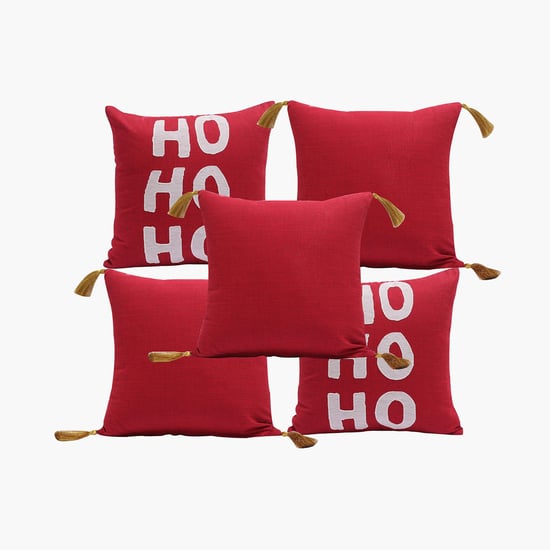 MASPAR Lurex Appliqued Cushion Cover - Set of 5 - 40 x 40 cm