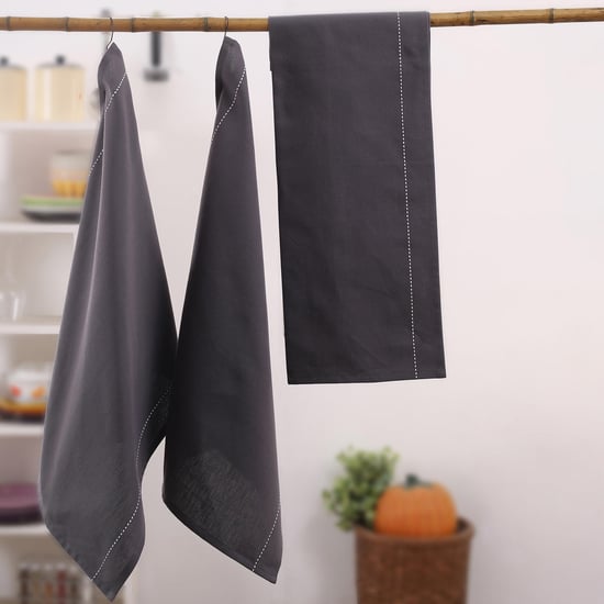 MASPAR Running Stitch Kitchen Towel - Set of 3 - 50 x 70 cm