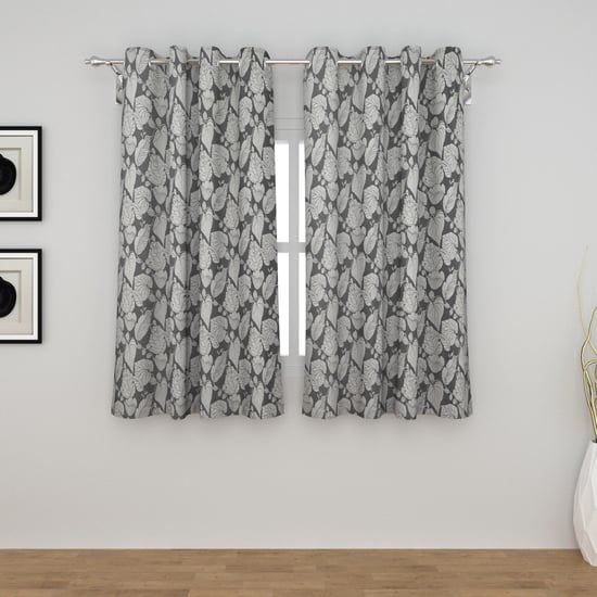 Medley Home Spun Jacquard Window Curtain with Eyelets - Set of 2 -110 x 160 cm