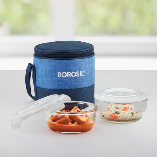 Borosil 3-Pc. Lunch Box Set with Bag- 400ml