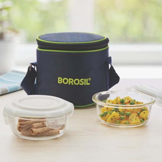 BOROSIL Klip and Store Round Tiffin Box - 400ml