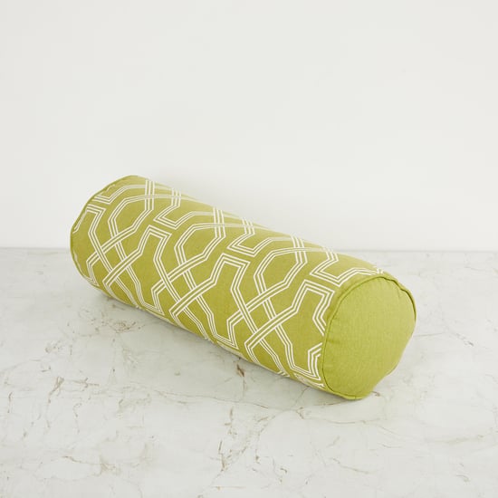 Arcadia Printed Filled Bolster Pillow - 45 x 16 cm