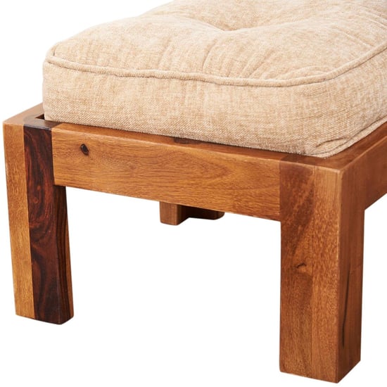 Helios Rover Sheesham Wood Coffee Table with Stools - Brown