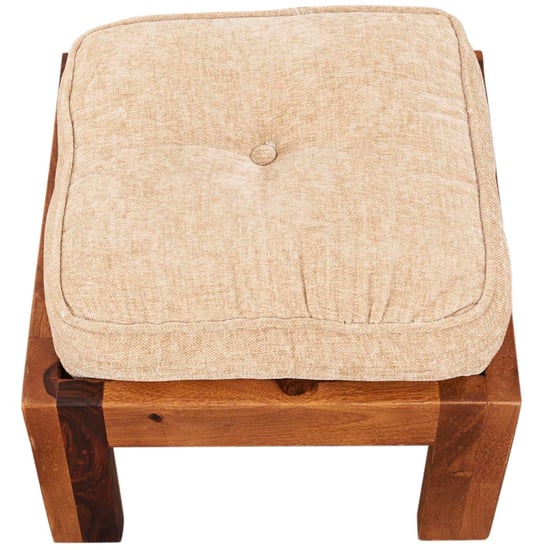 Helios Rover Sheesham Wood Coffee Table with Stools - Brown