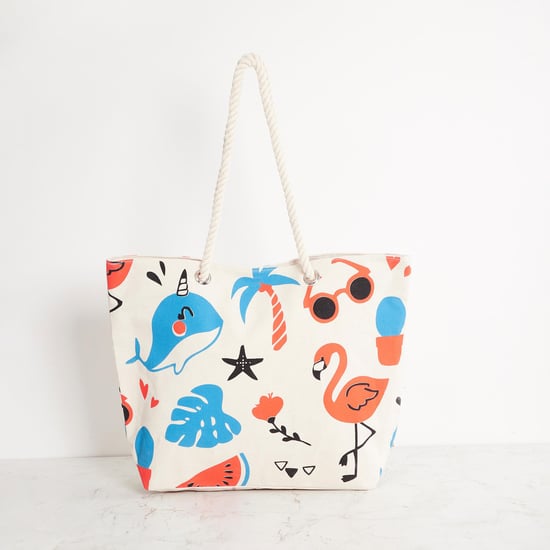 Corsica Printed Cotton Shopping Tote Bag