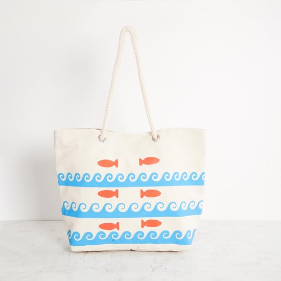 Corsica Printed Cotton Canvas Shopping Tote Bag