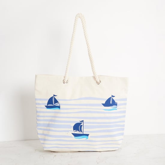 Corsica Printed Cotton Canvas Shopping Tote Bag