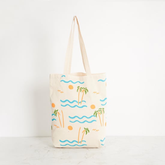 Corsica Printed Cotton Shopping Tote Bag